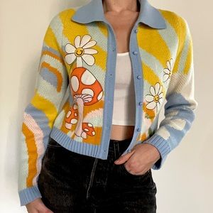 House of Sunny Mushroom Cardigan